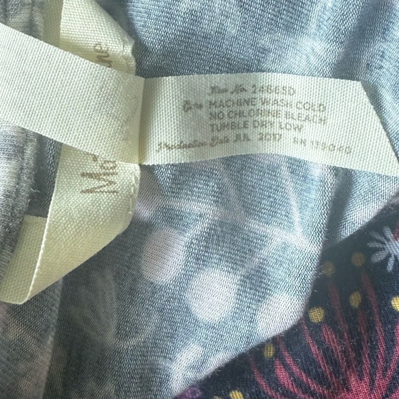 Matilda Jane Resolution Navy Floral Long Sleeve Jersey Trapeze Dress Size Large - Picture 8 of 12